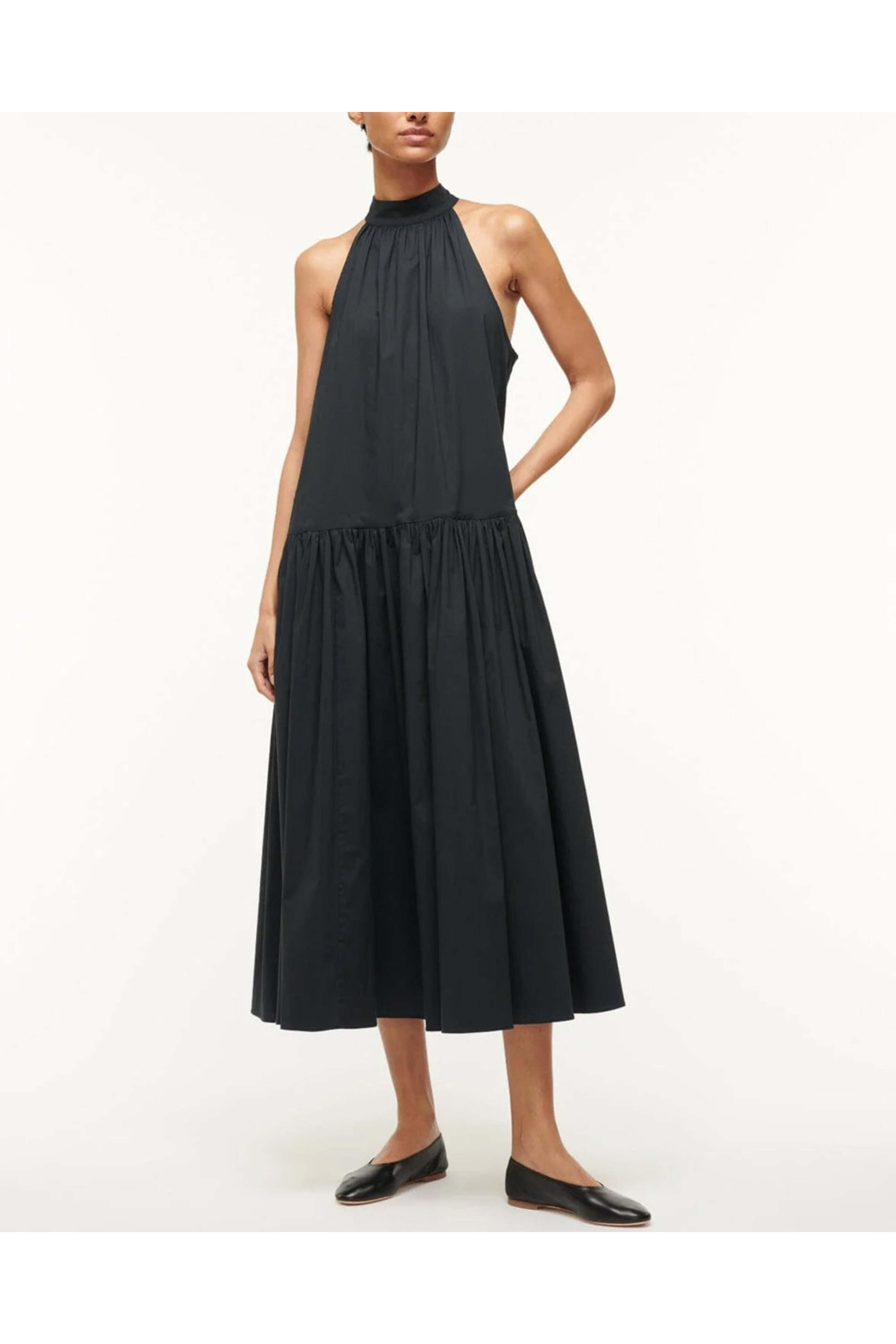 Staud - Black Marlowe Midi Dress