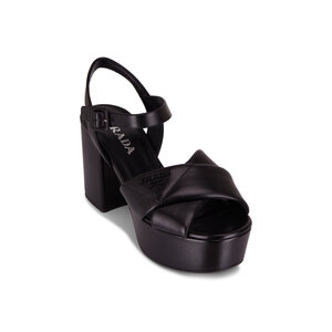 PRADA＊Quilted nappa leather platform 6.5cmサンダル＊送料込 Prada Quilted Leather Ankle-Strap Platform Sandals