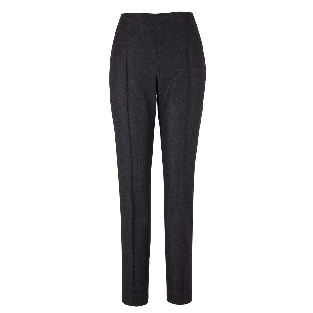 Akris - Melissa Graphite Double-Faced Wool Pant | Mitchell Stores