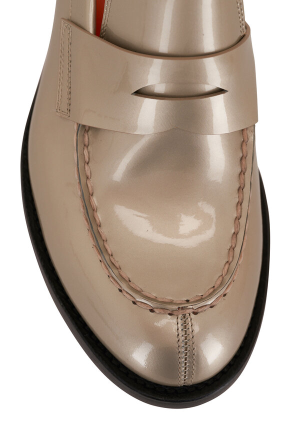Santoni - Bugloss Gray Patent Leather Loafer