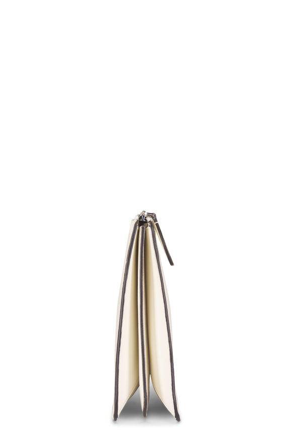 Totême Three Fold Off White Leather Clutch - view 3