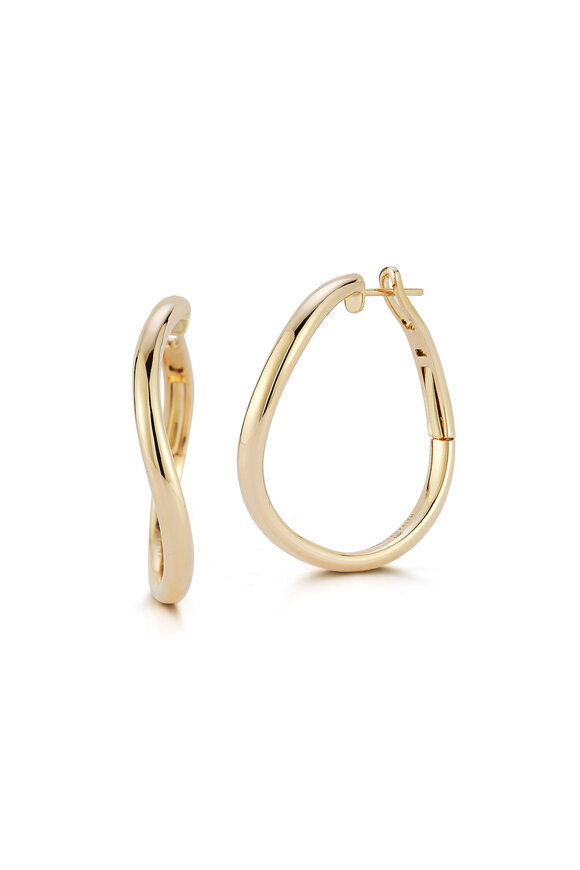 Walters Faith 18k Yellow Gold Julian Curved Hoops - view 1