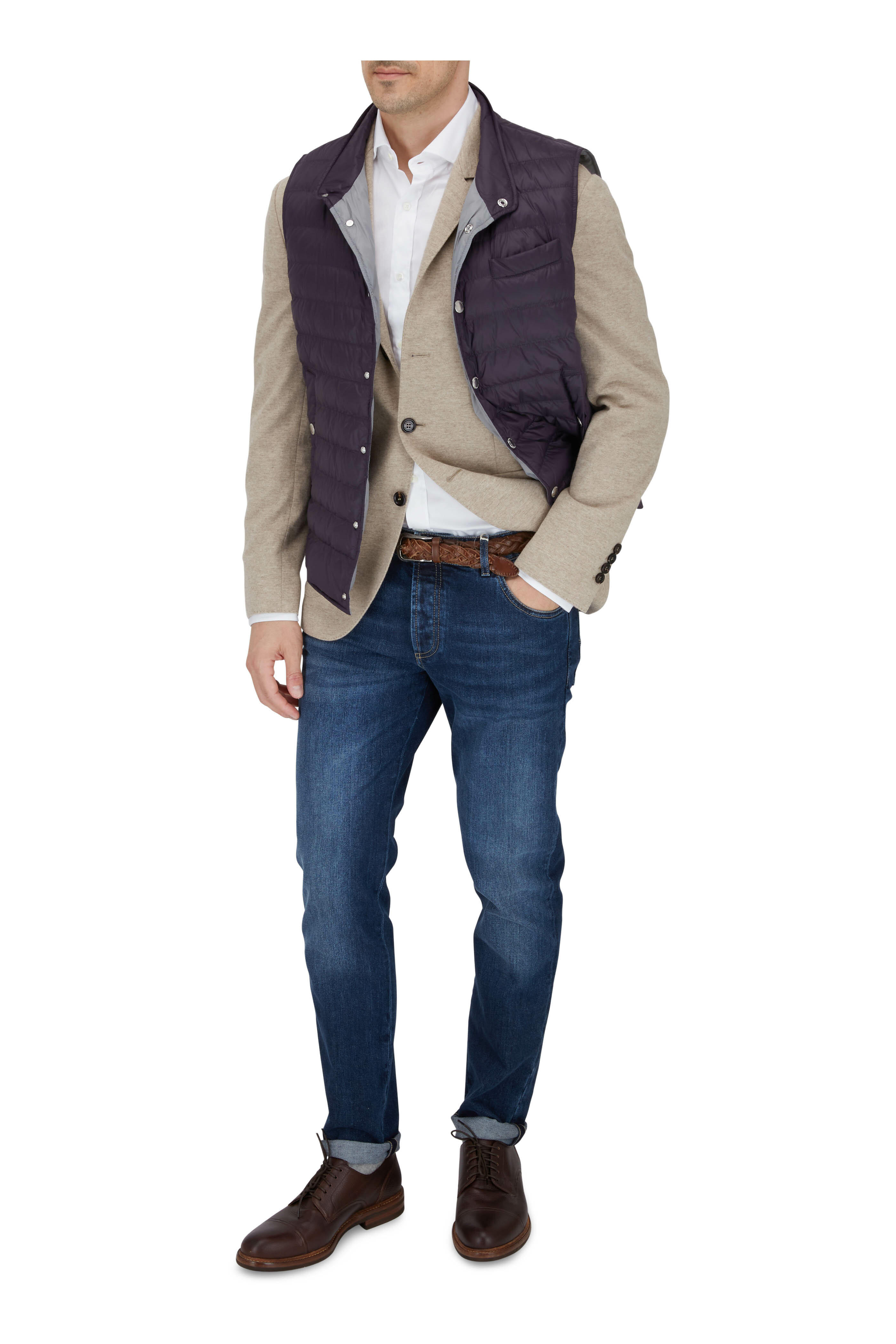 Brunello Cucinelli - Purple Quilted Nylon Vest