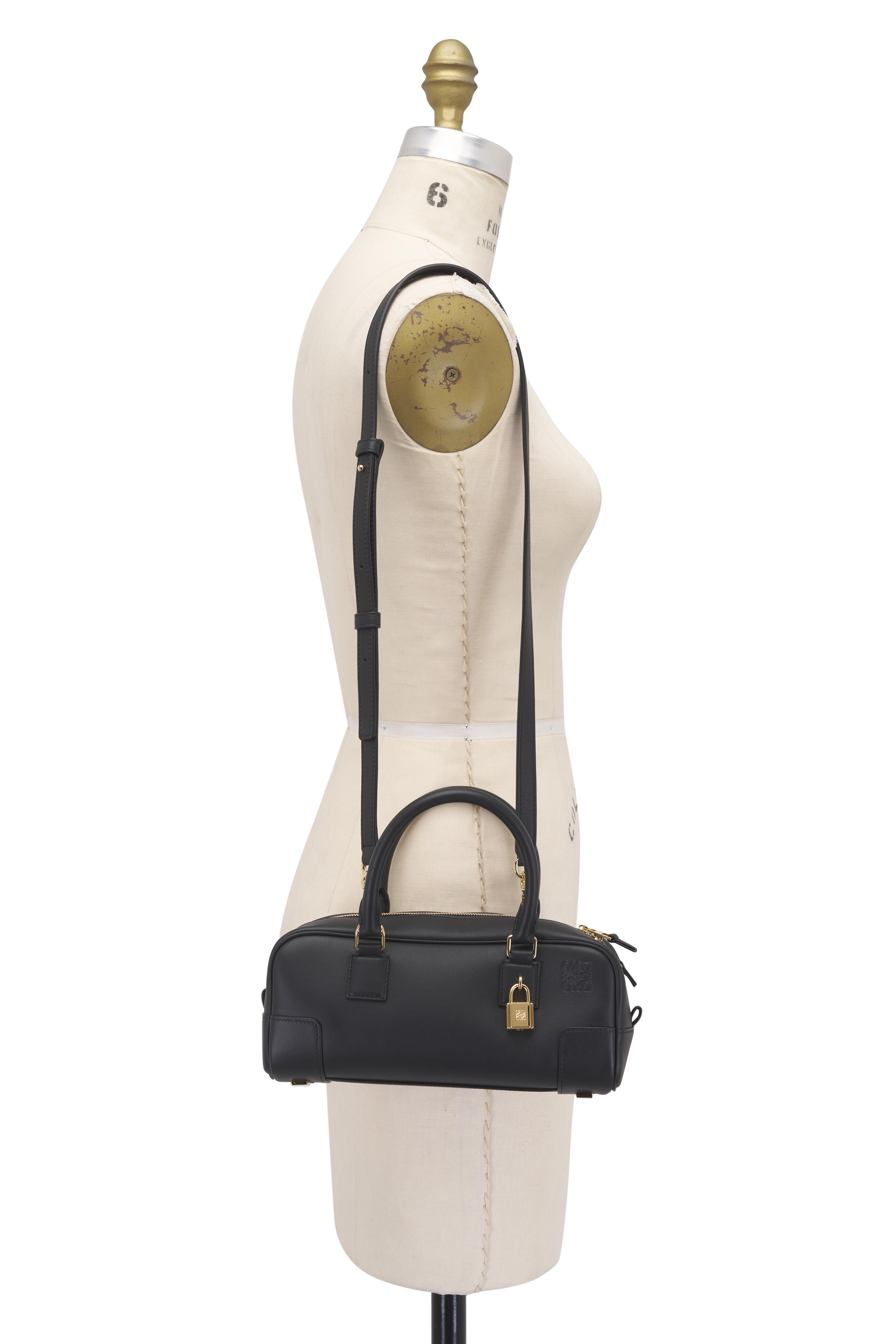 Loewe - Amazona 23 Cropped Black Top Handle Bag