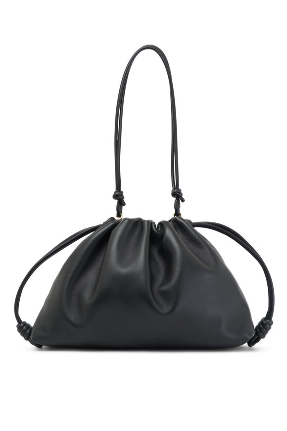 Loewe - Large Flamenco Black Leather Shoulder Bag 