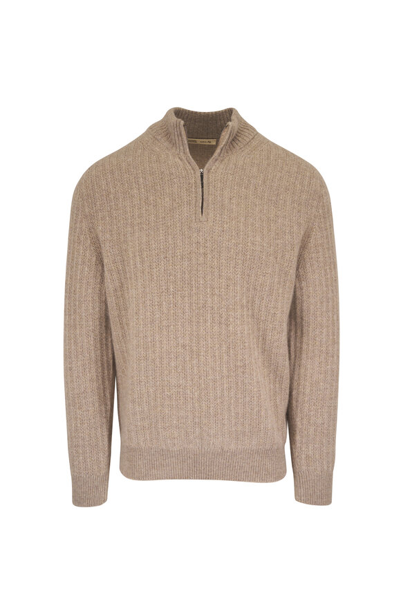 Maurizio Baldassari Canova Angora Mock Zip-Up Sweater - view 1