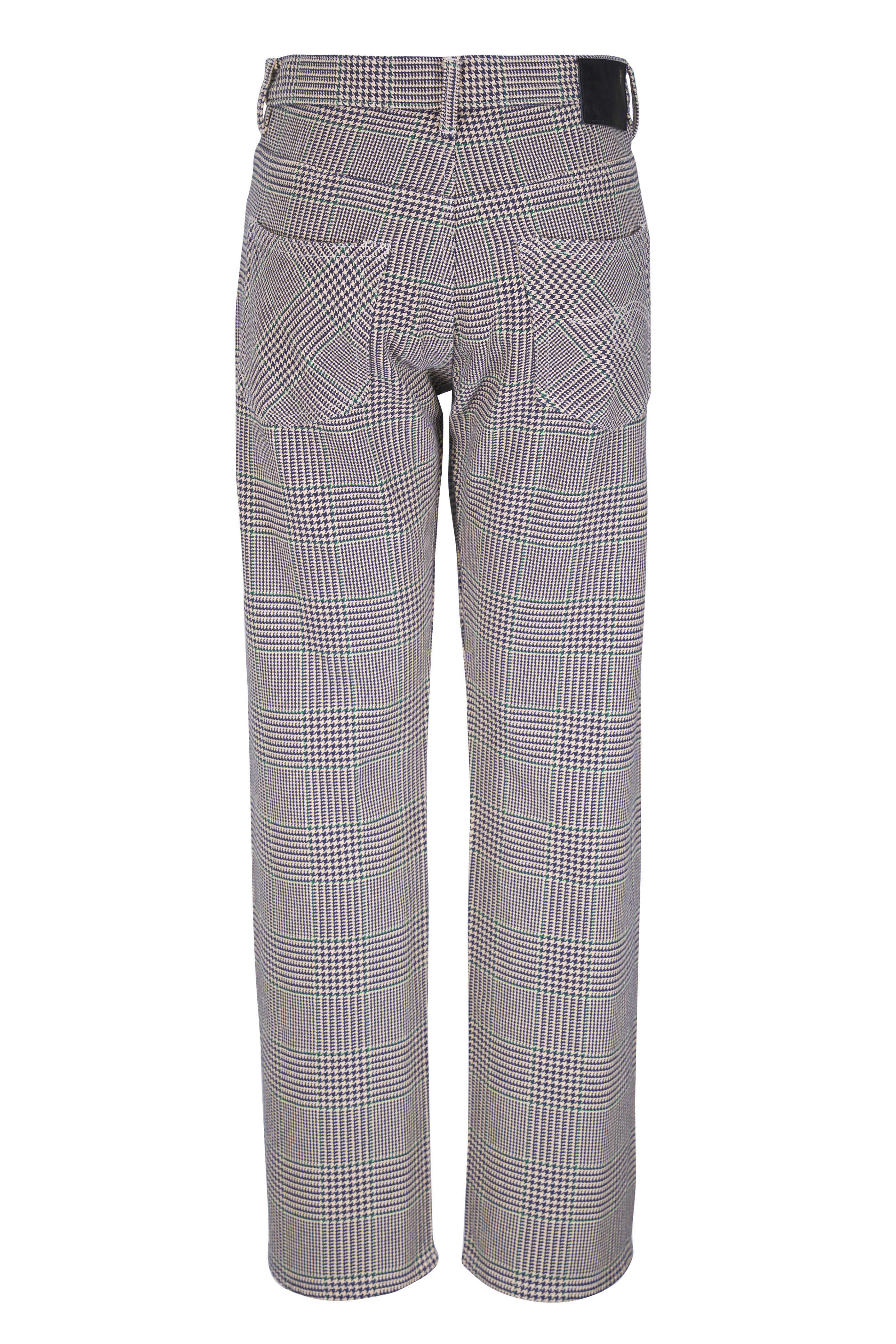 R13 - Prince Of Wales Black & White Cotton Pant - view 2