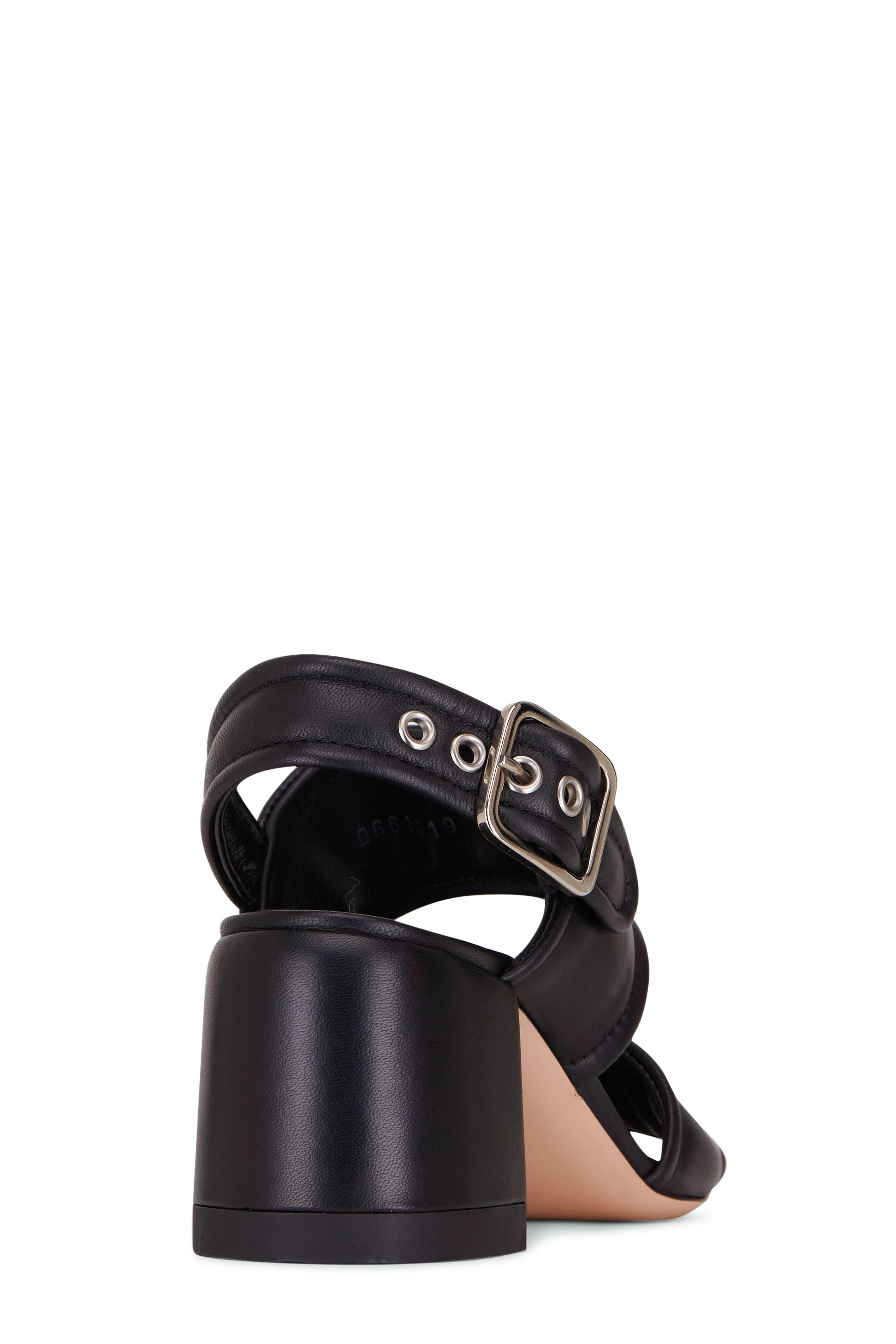 AGL Moon Padded Black Sandal 60mm Mitchell Stores