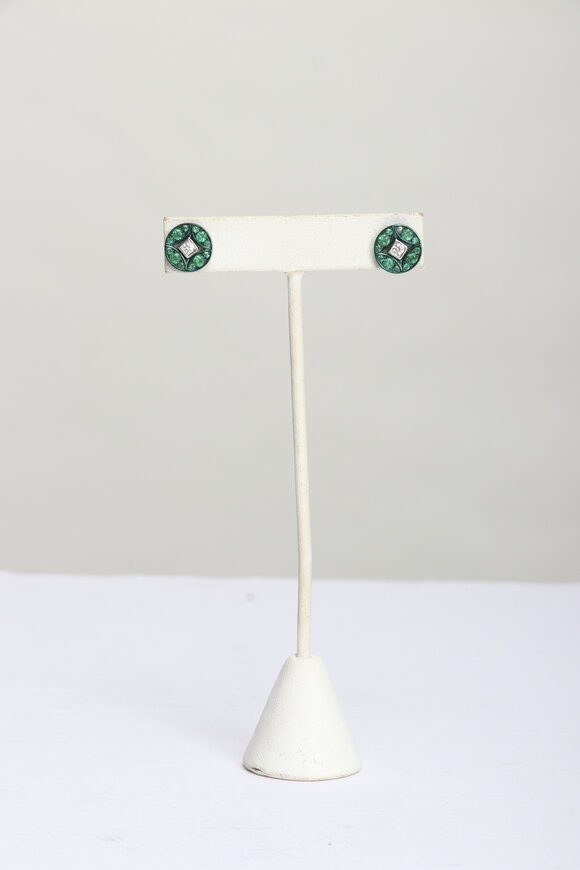 Mariani Emerald & Diamond Lucilla Star Stud Earrings - view 1
