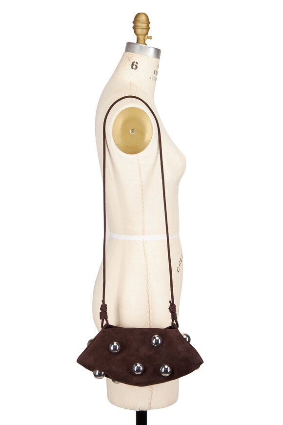 Altuzarra Mini Origami Brown Suede Beaded Crossbody - view 5