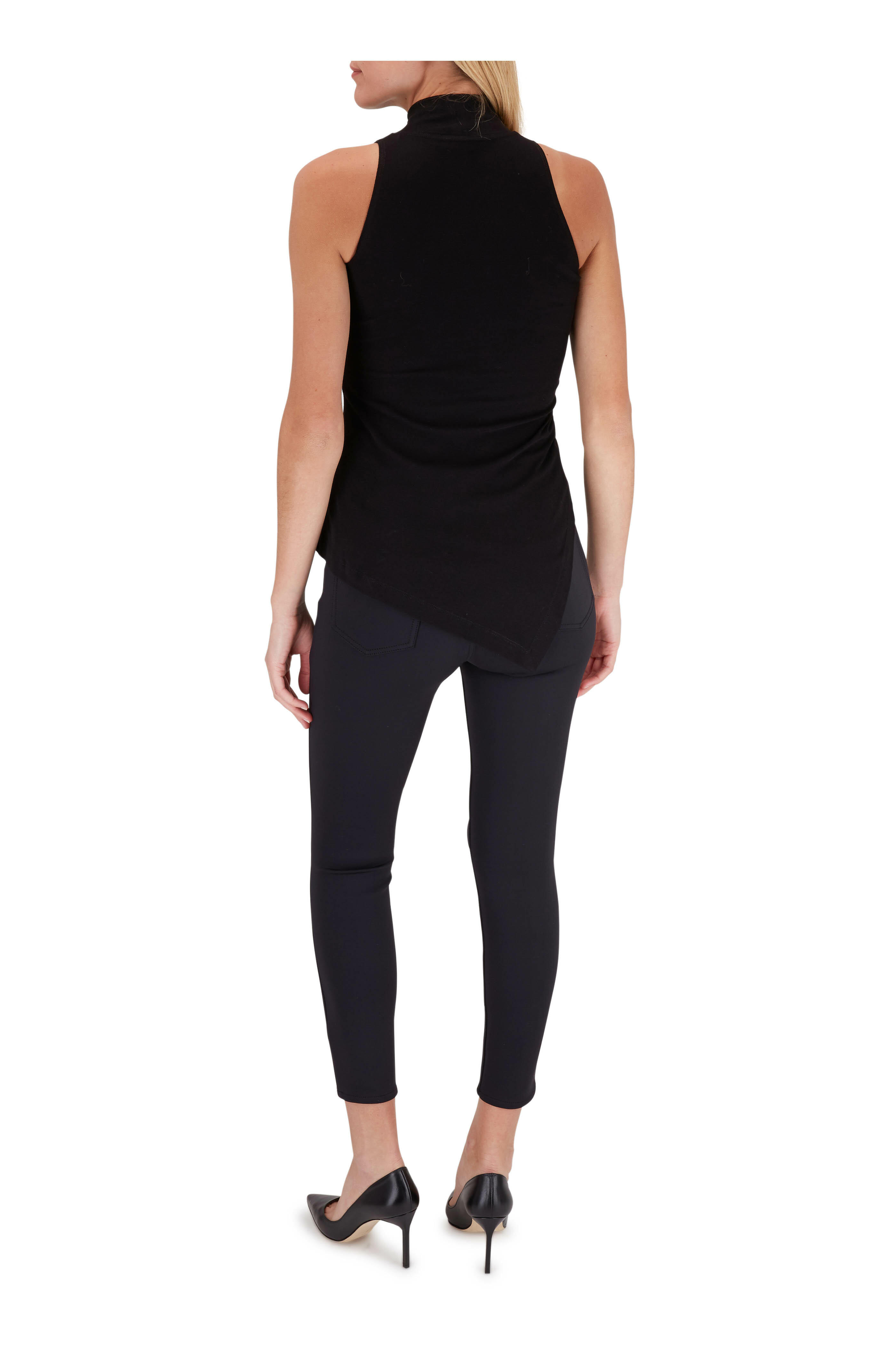 J Brand - Alana Black Scuba High-Rise Skinny Pant