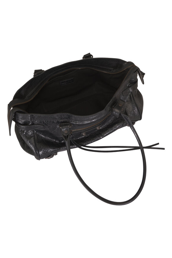 Balenciaga E/W Le City Black Textured Leather Bag - view 6