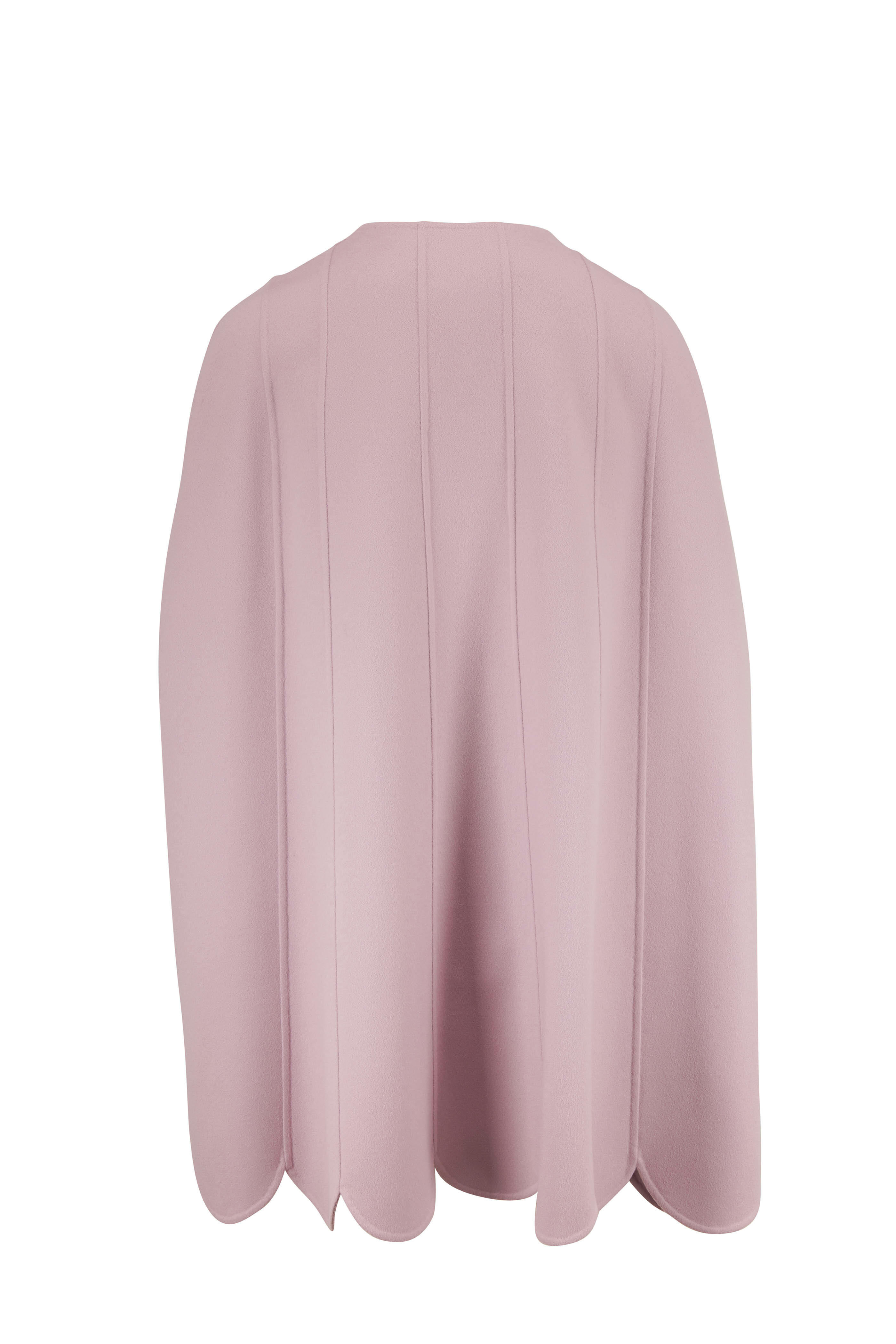 Valentino - Lilac Wool & Cashmere Scallop Hem Cape