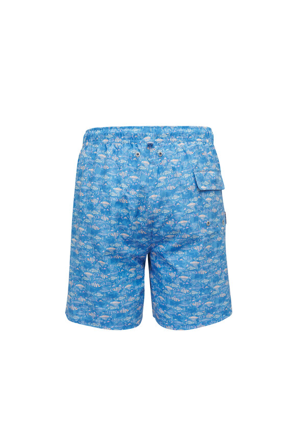 Peter Millar Sunfish Marina Blue Swim Trunks - view 3