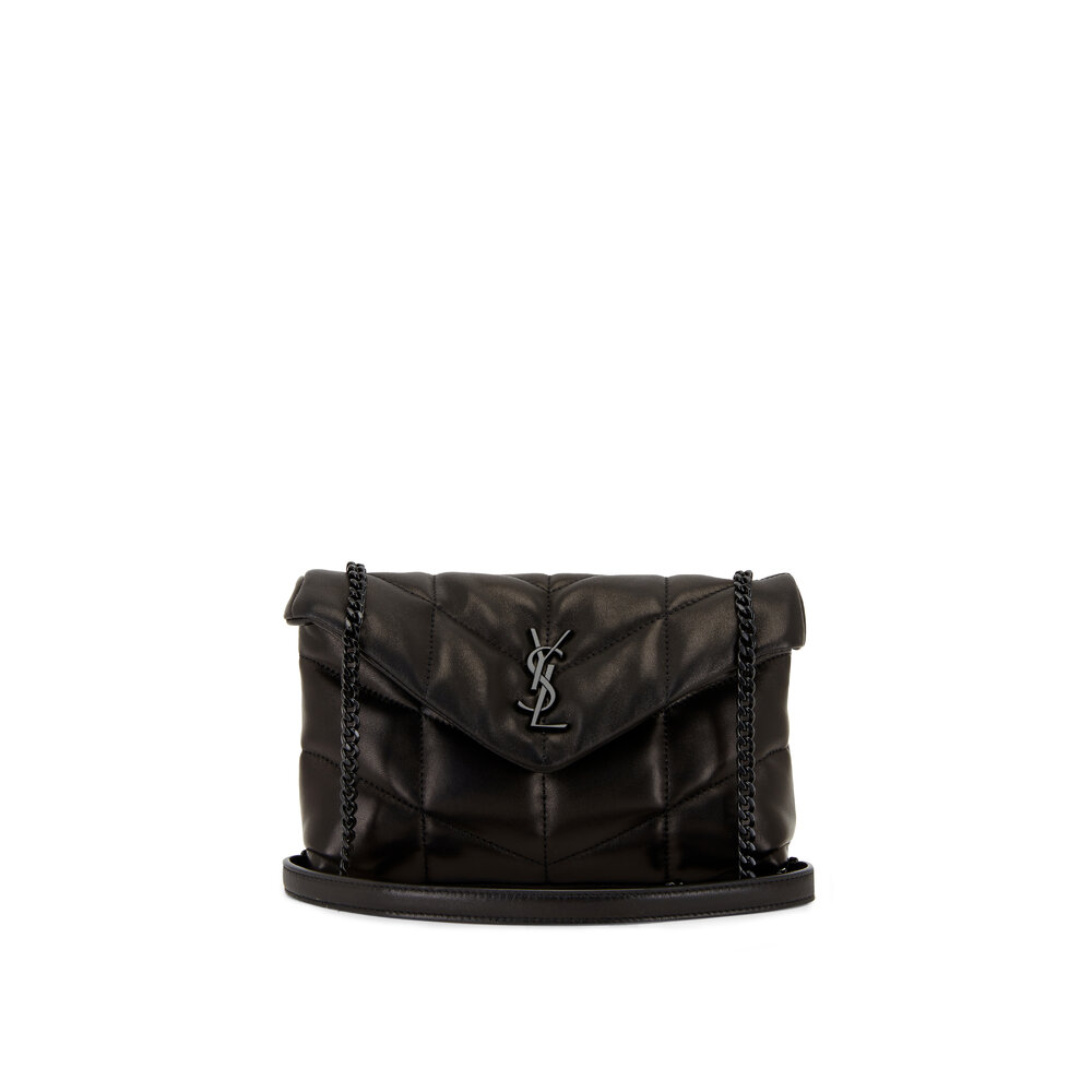 Saint Laurent - Loulou Toy Black Puff Leather Chain Shoulder Bag Saint Laurent - Loulou Toy Black Puff Leather Chain Shoulder Bag