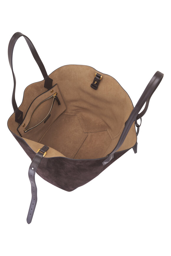 Jimmy Choo Diamond Coffee Suede Tote - view 4