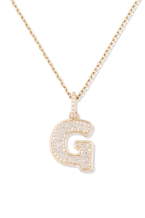 Campbell + Charlotte 14k Gold Family Heirloom "G" Initial Necklace