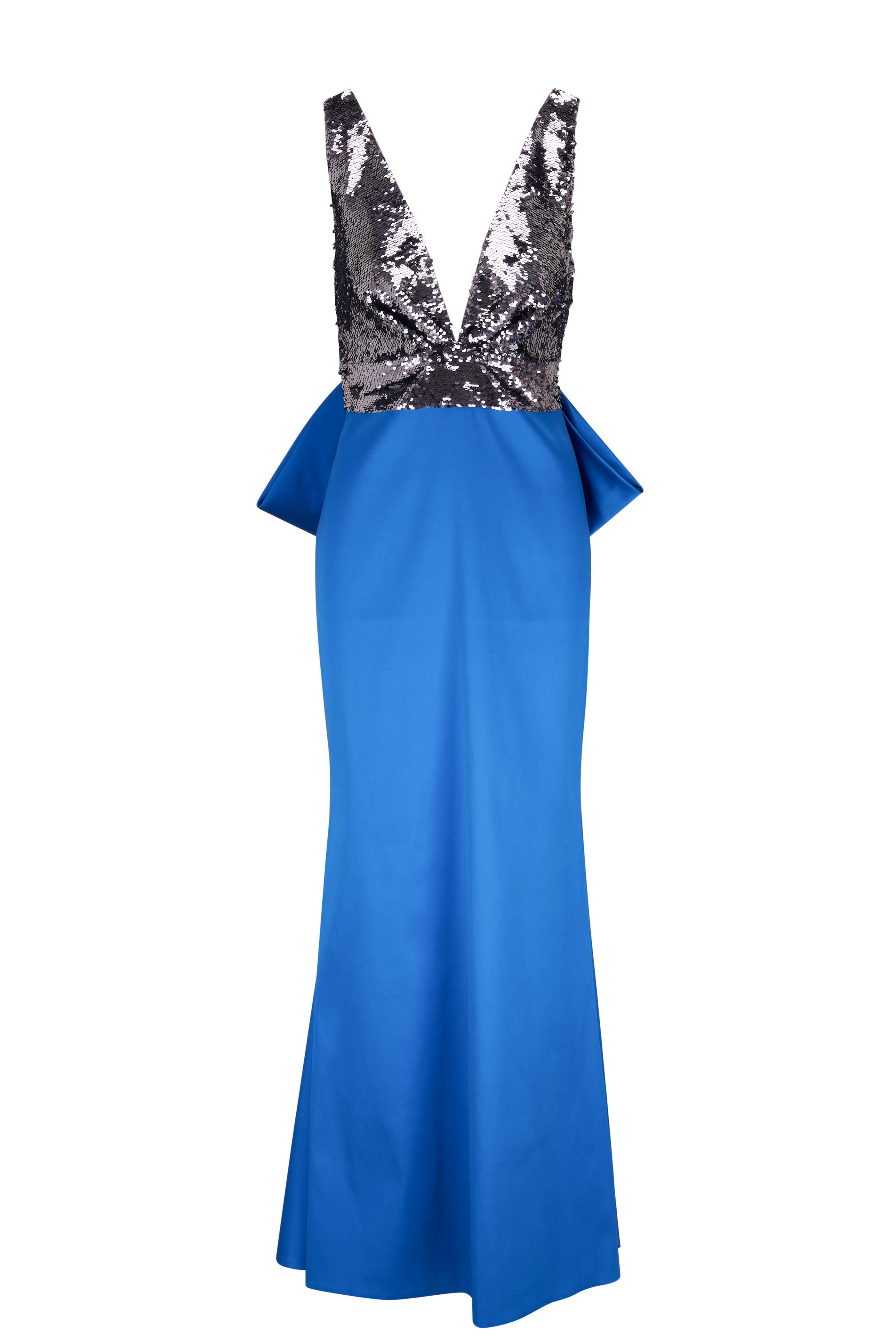 Sachin + Babi - Topanga Blue Sequin Gown | Mitchell Stores