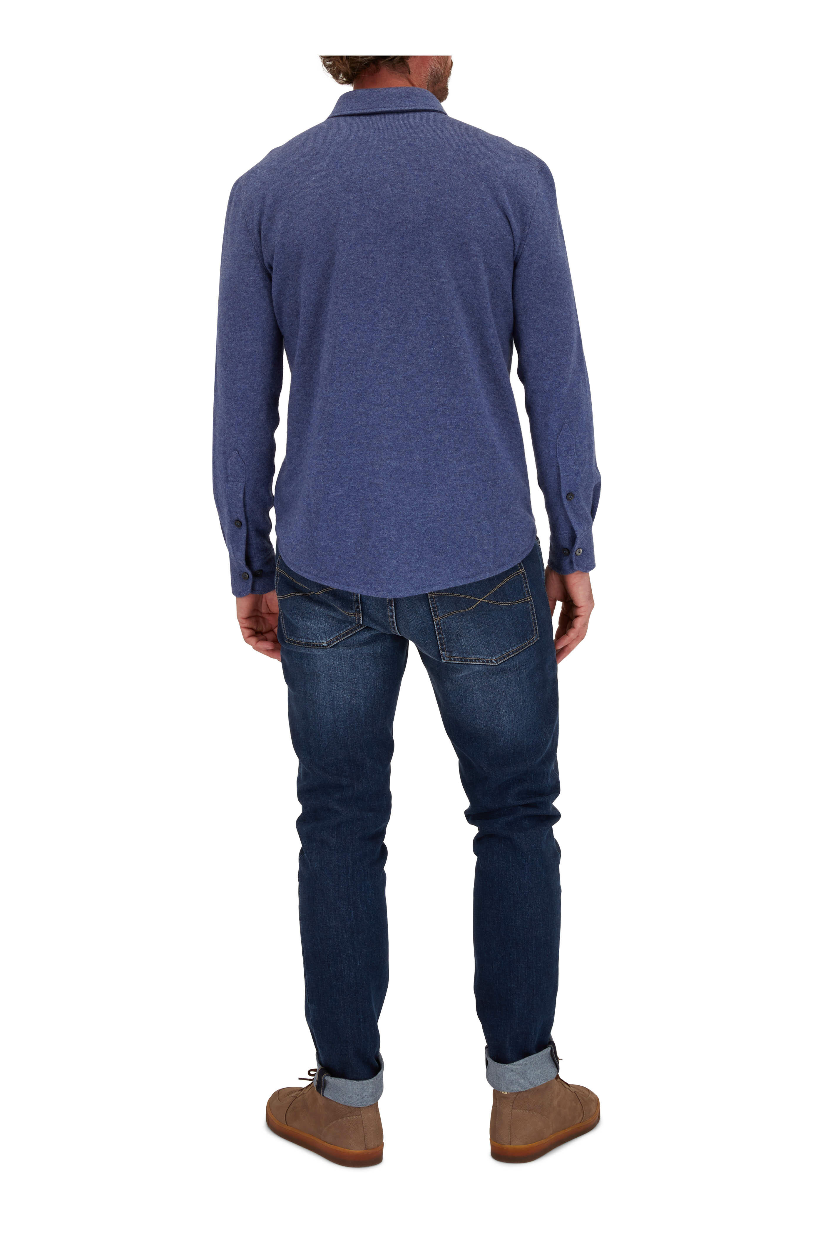 Brunello Cucinelli - Cloud Cashmere Western Sweater Overshirt - view 4