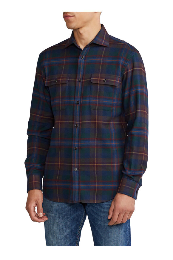 Ralph Lauren Purple Label - Plaid Twill Sport Shirt