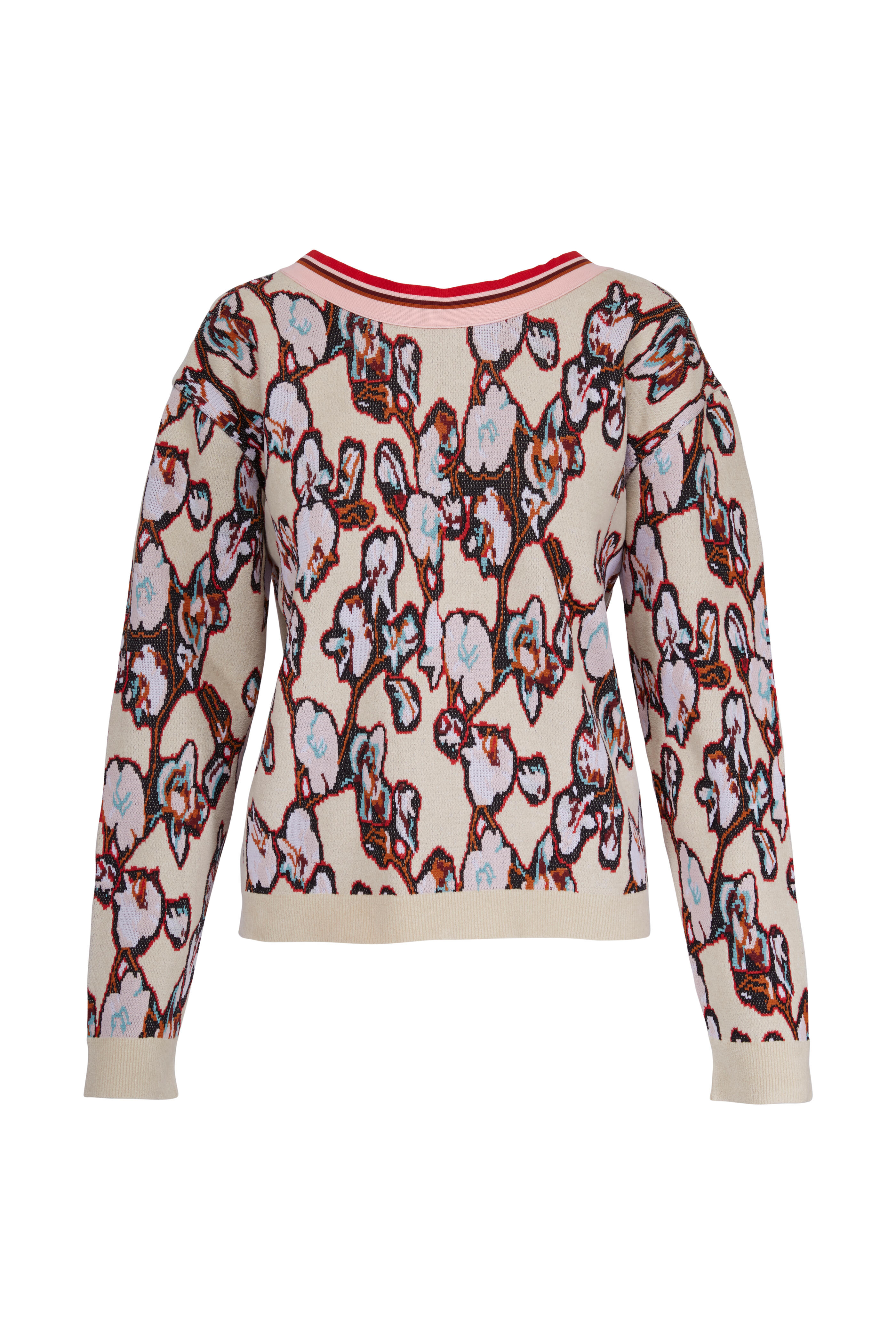 Dorothee Schumacher - Flowery Meadow Jacquard Back Zip Sweater