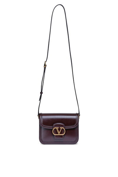 【関税&送料込】Valentino Garavani Bags Brown Valentino Garavani Brown VRing Leather Crossbody Bag