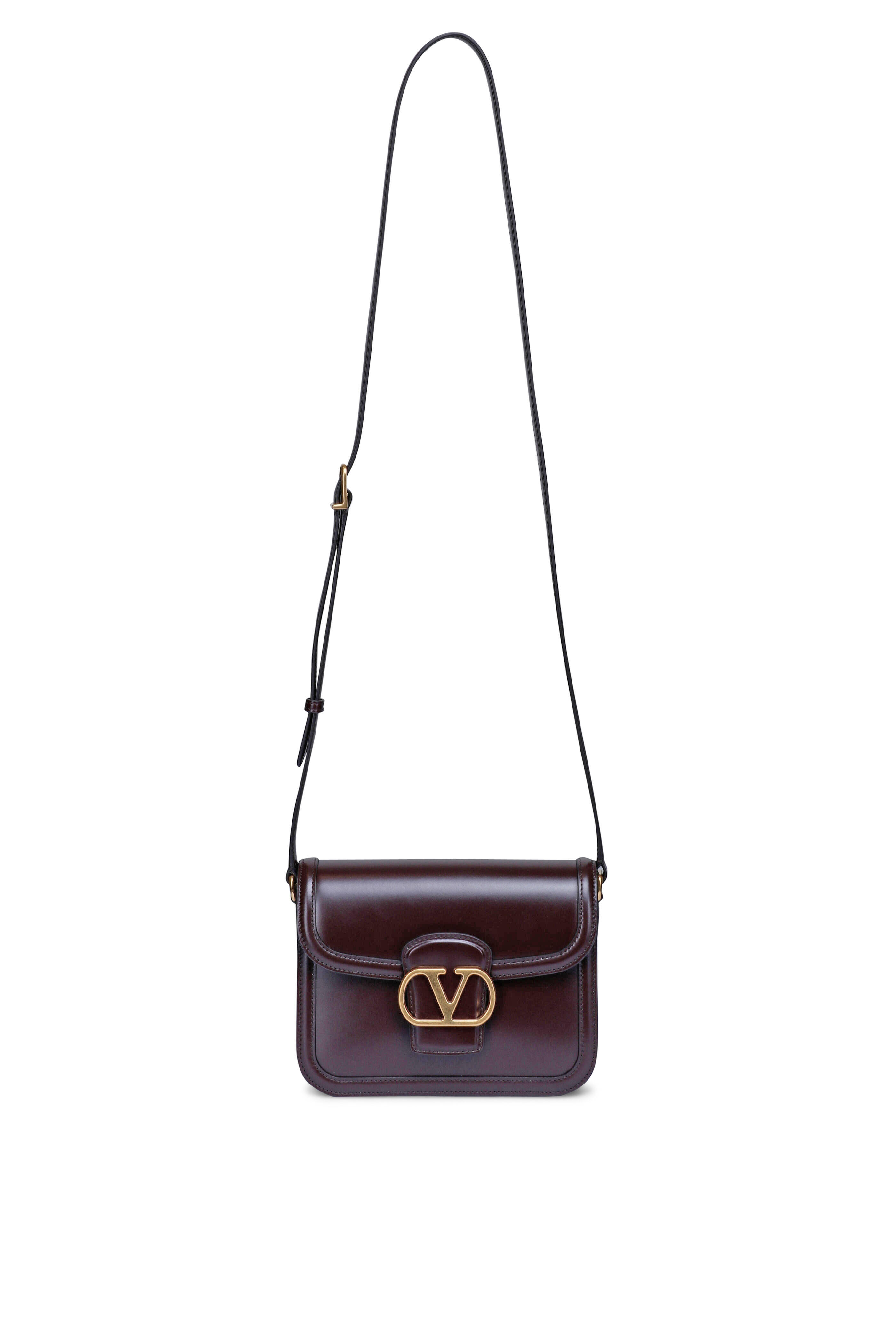 Valentino Garavani - 9TO5 Oak Brown Smooth Leather Shoulder Bag