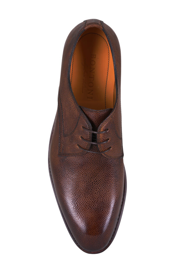 Bontoni Carnera Chocolate Grianed Leather Dress Shoe - view 3