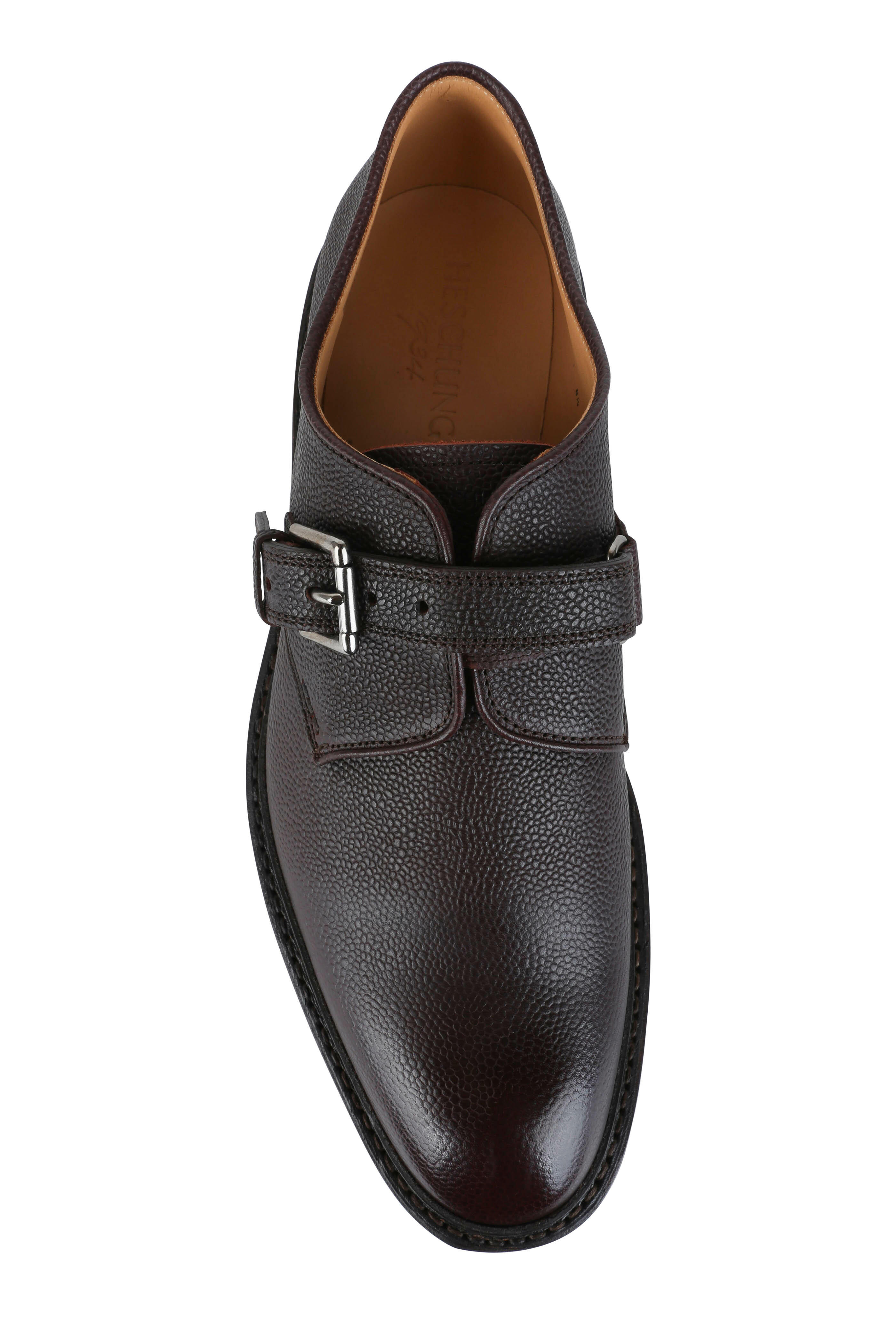 Heschung - Bouleau Dark Brown Leather Monk Strap Shoe