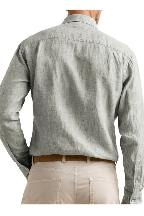 Peter Millar Astino Willow Check Linen Sport Shirt - view 3