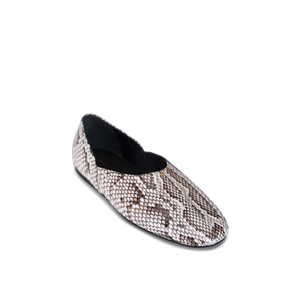 バレエシューズ khaite ballet flat Khaite - Ashland Black Leather Ballerina Flat | Mitchell Stores
