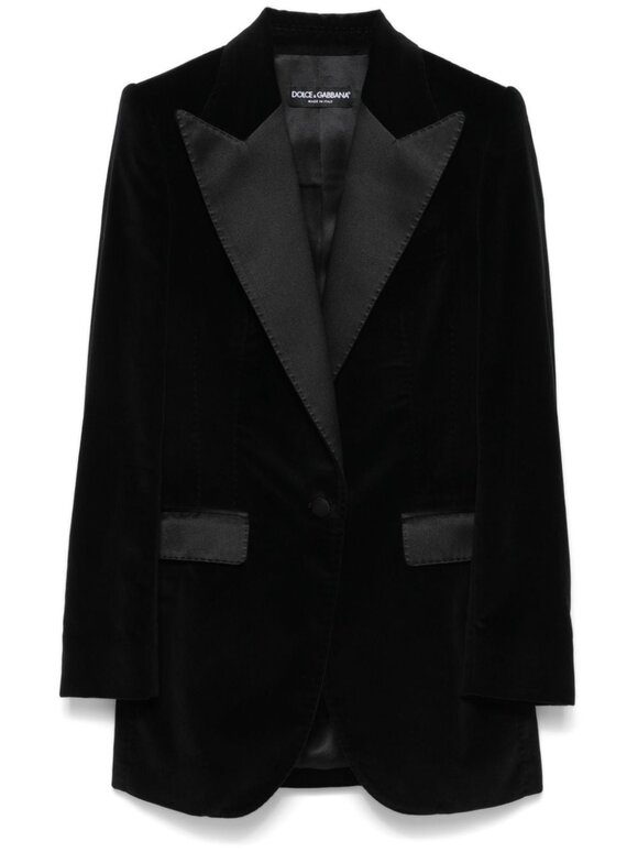 Dolce & Gabbana - Velvet Black Peak Lapel Tuxedo Jacket