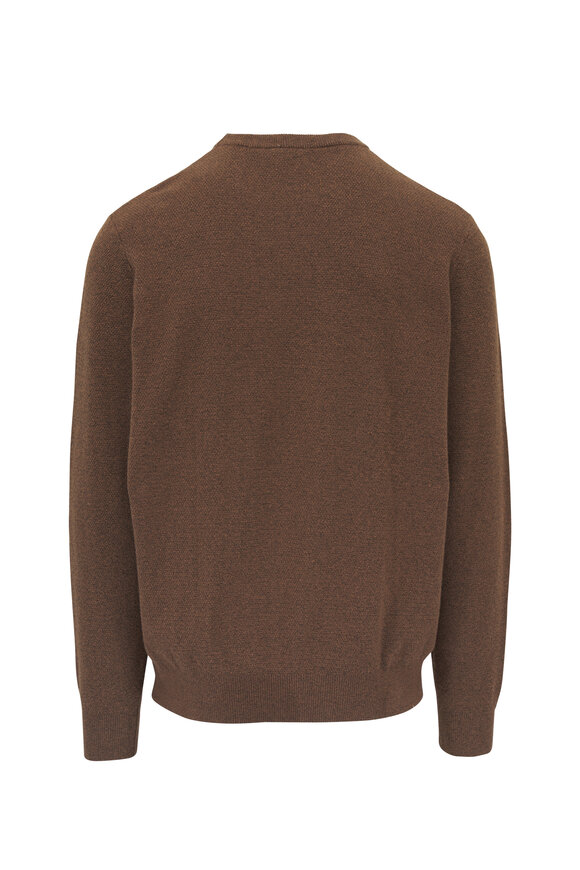 Faherty Brand - Jackson Trail Brown Heather Crewneck Sweater