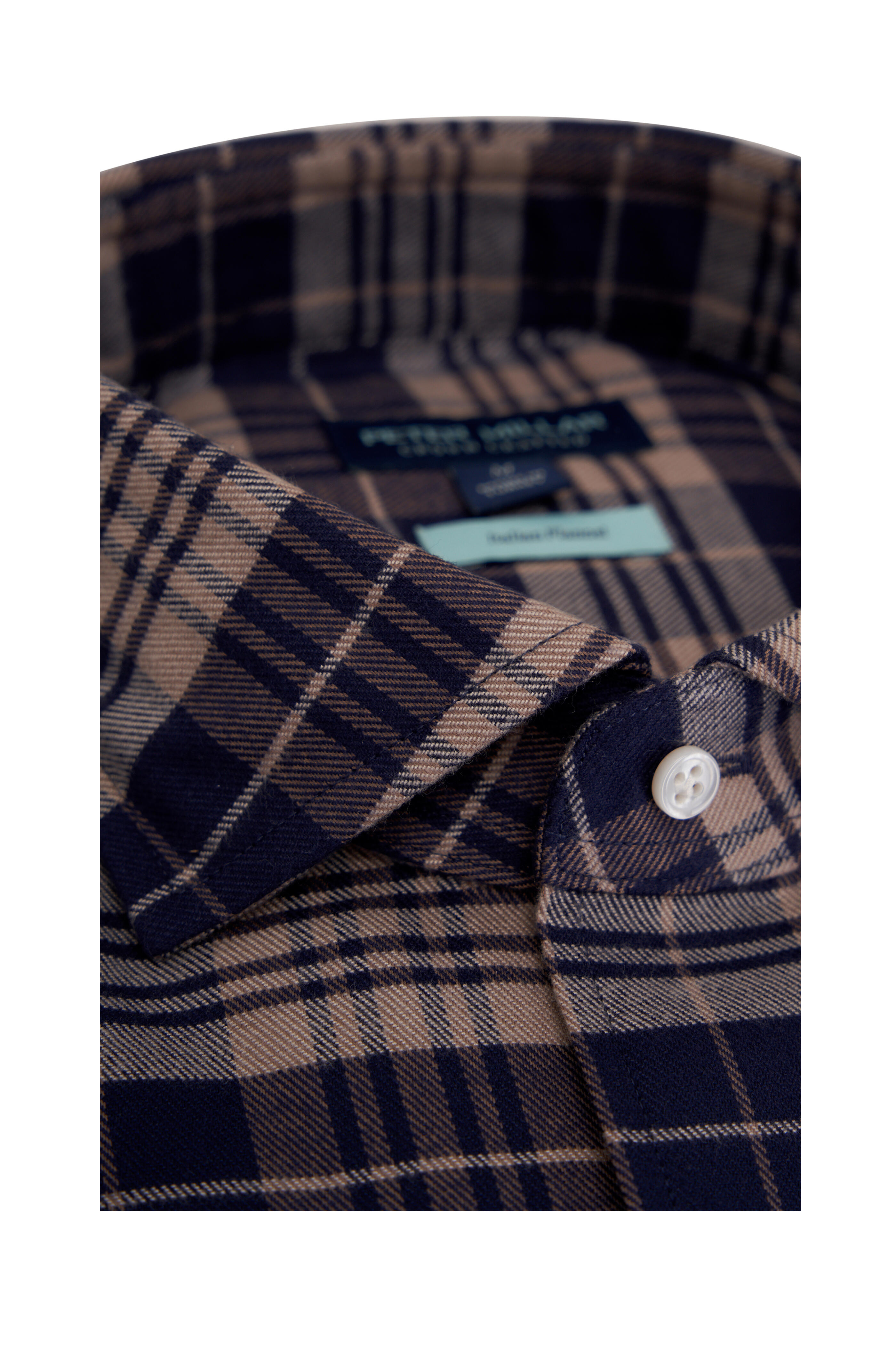 Peter Millar - Davol Navy Blue Italian Flannel Sport Shirt