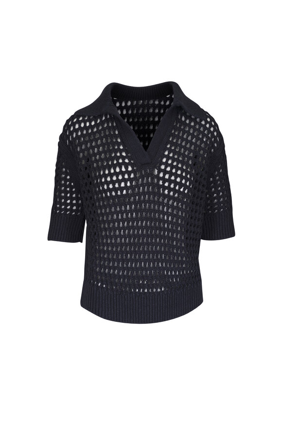 TWP Unspoken Truth Night Sky Knit Polo