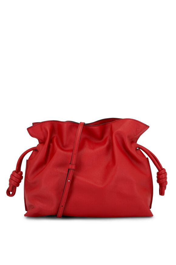 Loewe - Medium Flamenco Red Calfskin Clutch