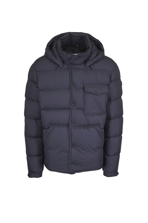 Moncler Tygid Navy Short Down Jacket - view 1