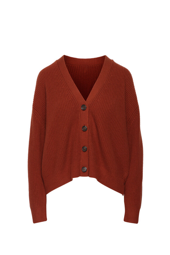 Jenni Kayne Cocoon Rust Crop Cardigan