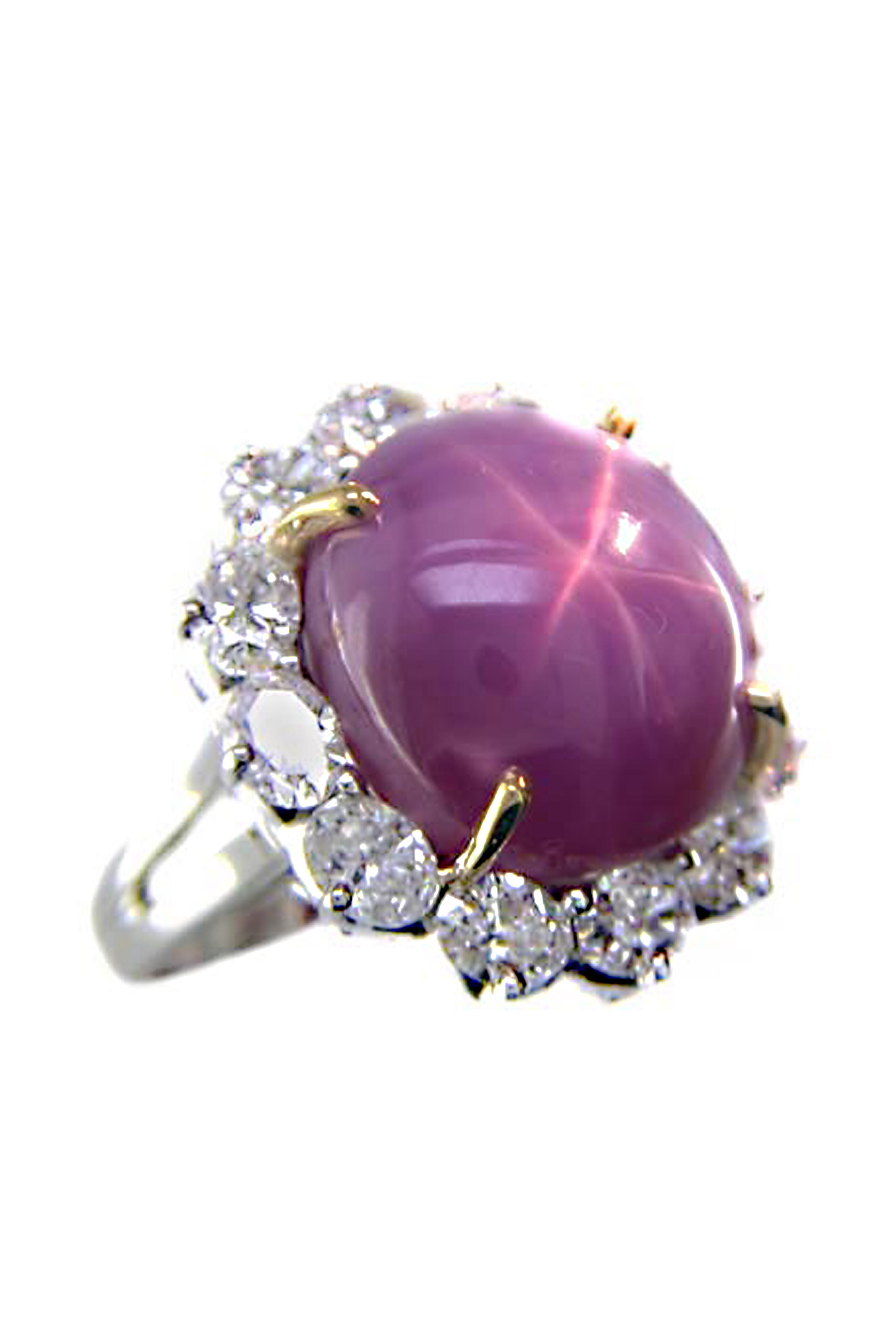 Oscar Heyman - Star Ruby Diamond Ring