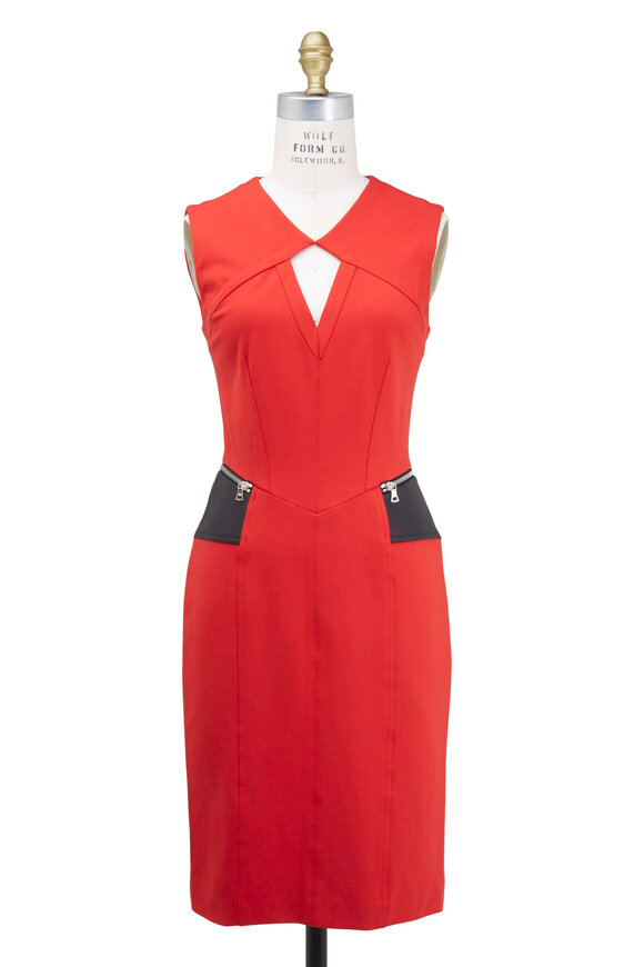 Yigal Azrouël - Red Compact Jersey Dress