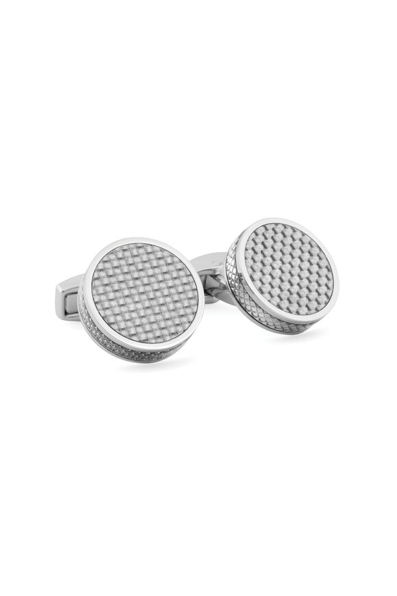 Tateossian  Grey Alutex Palladium Cufflinks