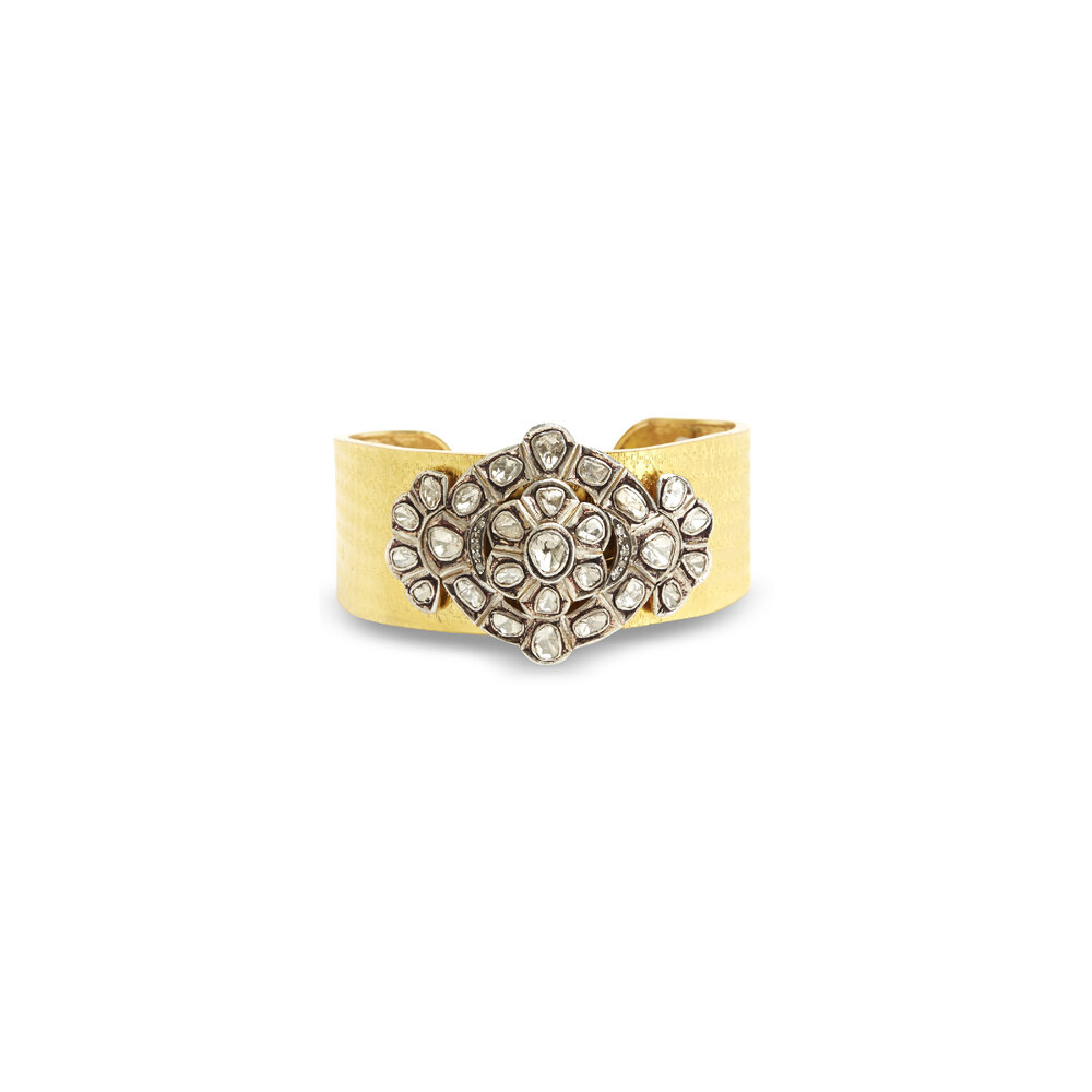 Loren Jewels - Gold & Sterling Silver Diamond Cuff Bracelet