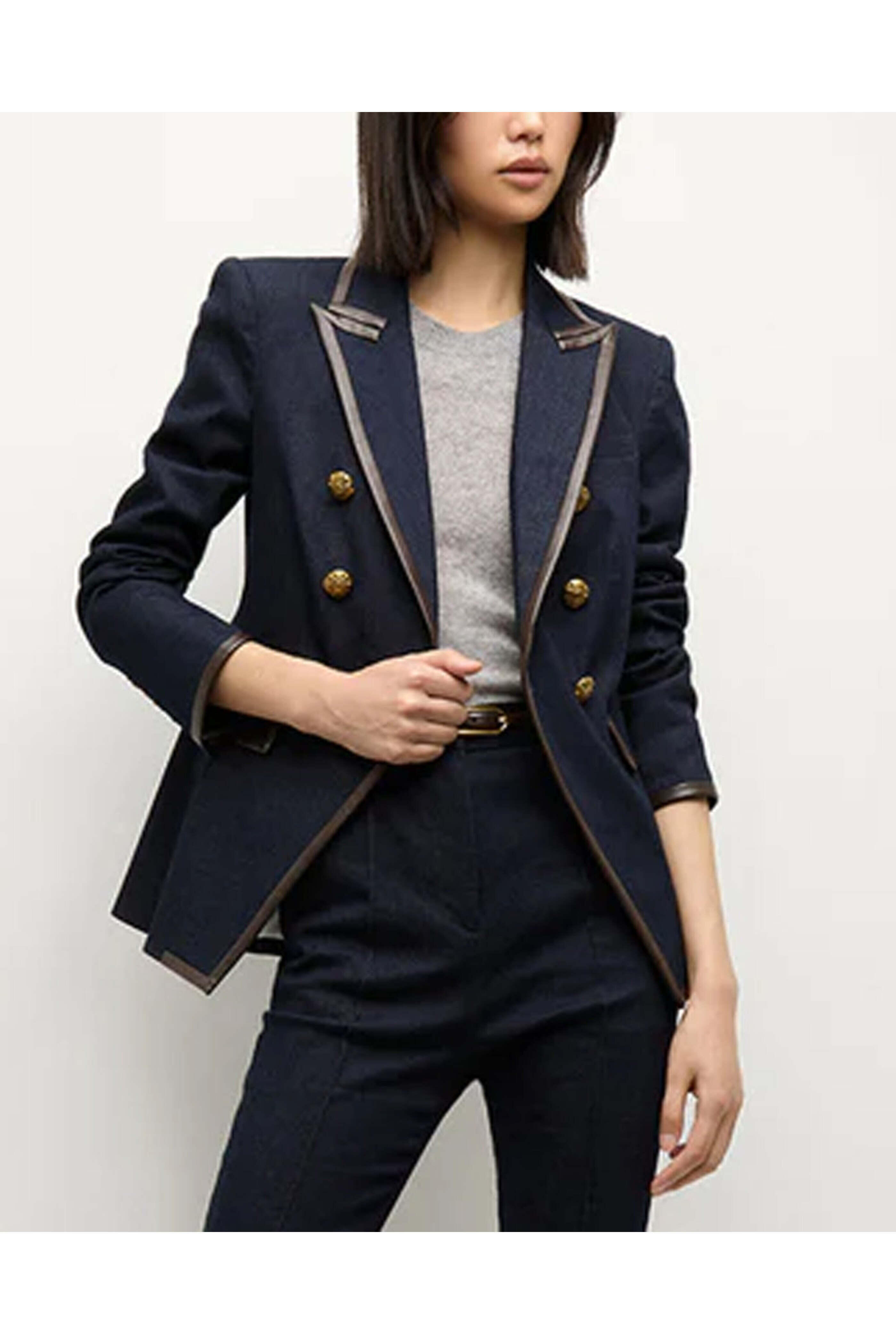 Veronica Beard - Miller Denim Dickey Jacket in Midnight Wash