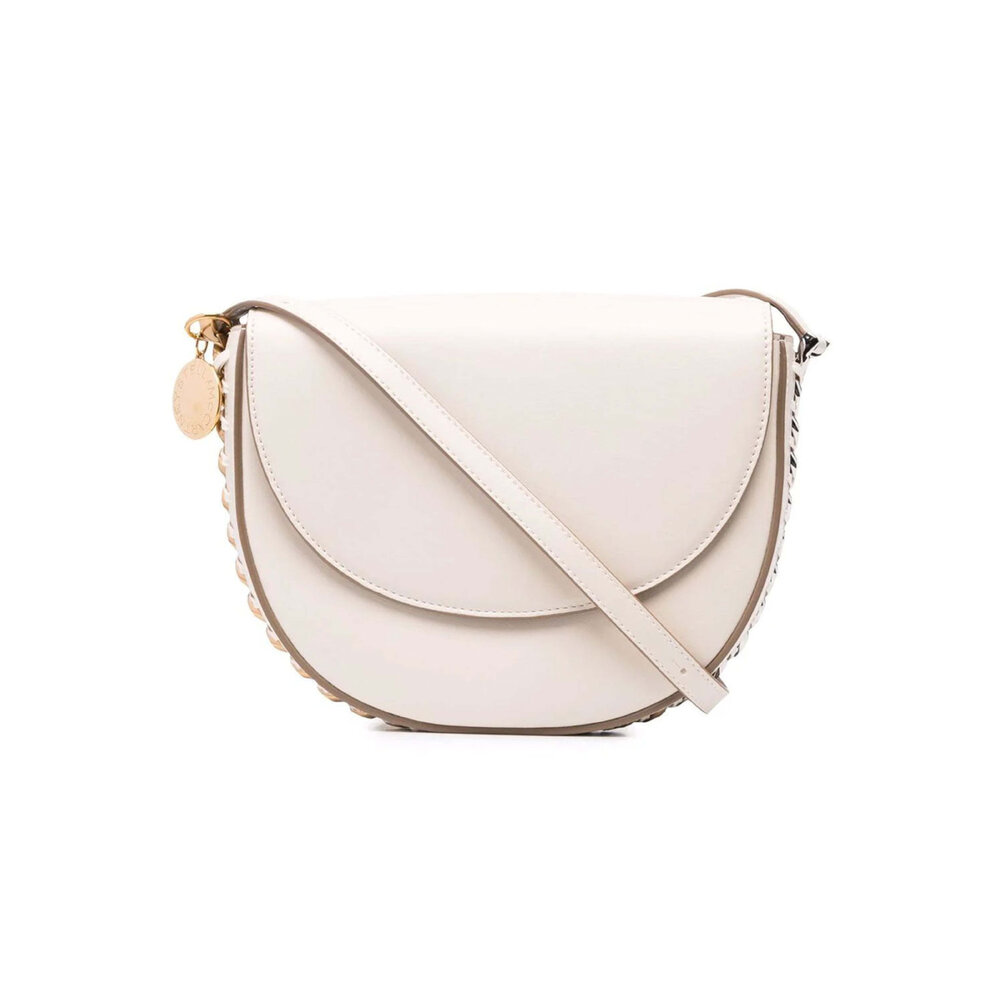 【Stella McCartney】Shoulder bag optic white ★関税送料込み Stella McCartney - Medium Flap Shoulder Bag in Pure White