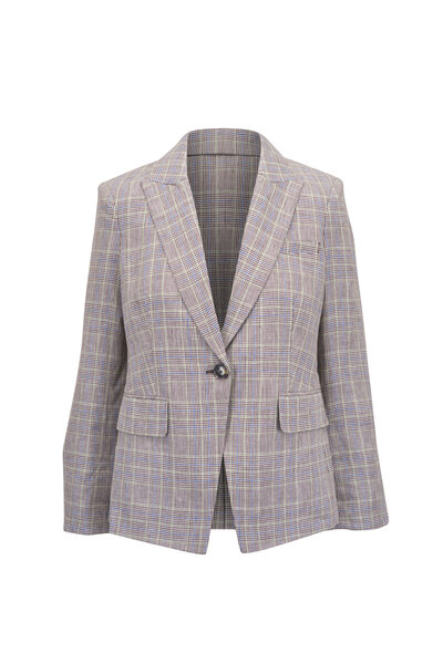 Veronica Beard - Lars Camel & Blue Tweed Jacket