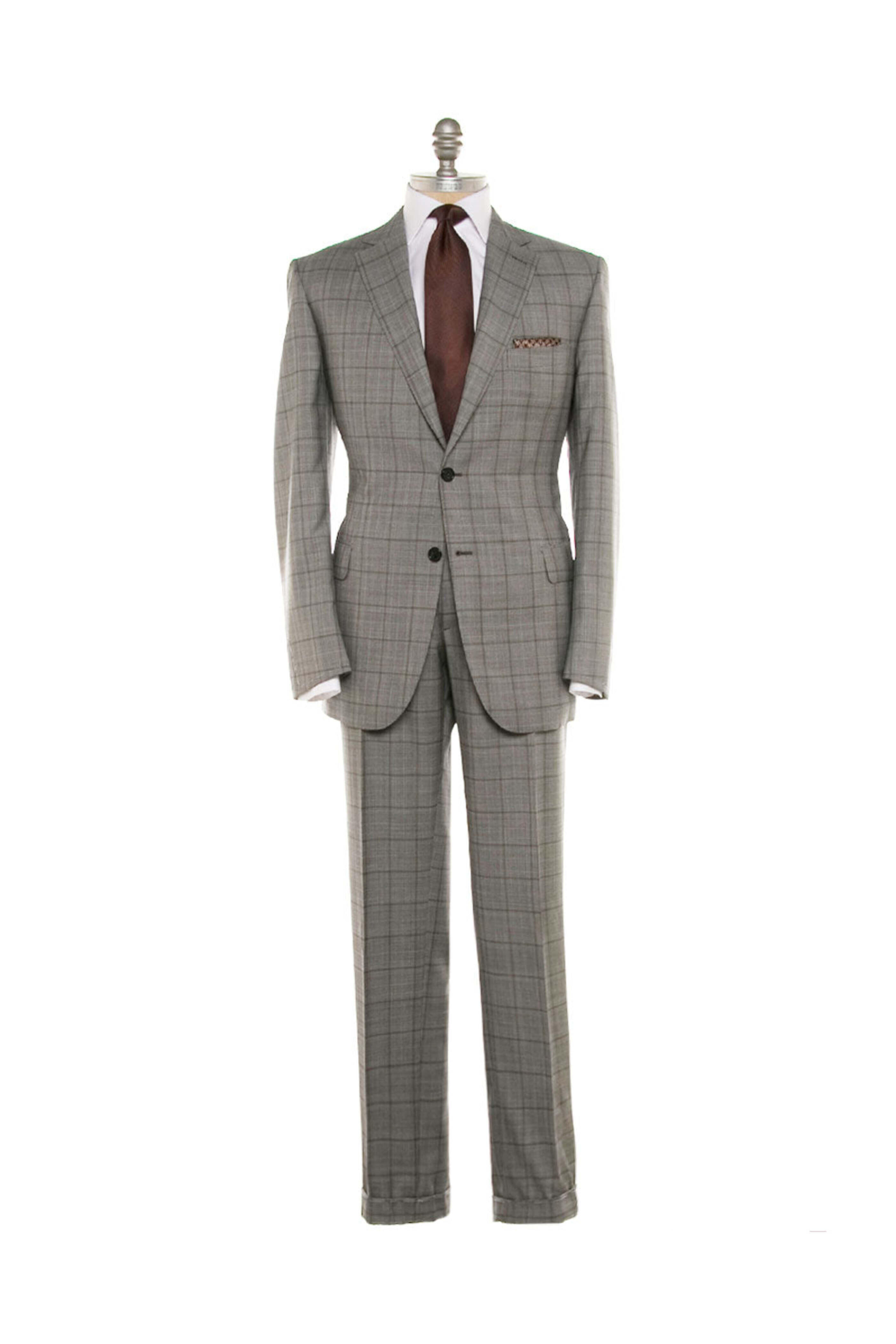 Brioni - Light Grey Glen Plaid Suit