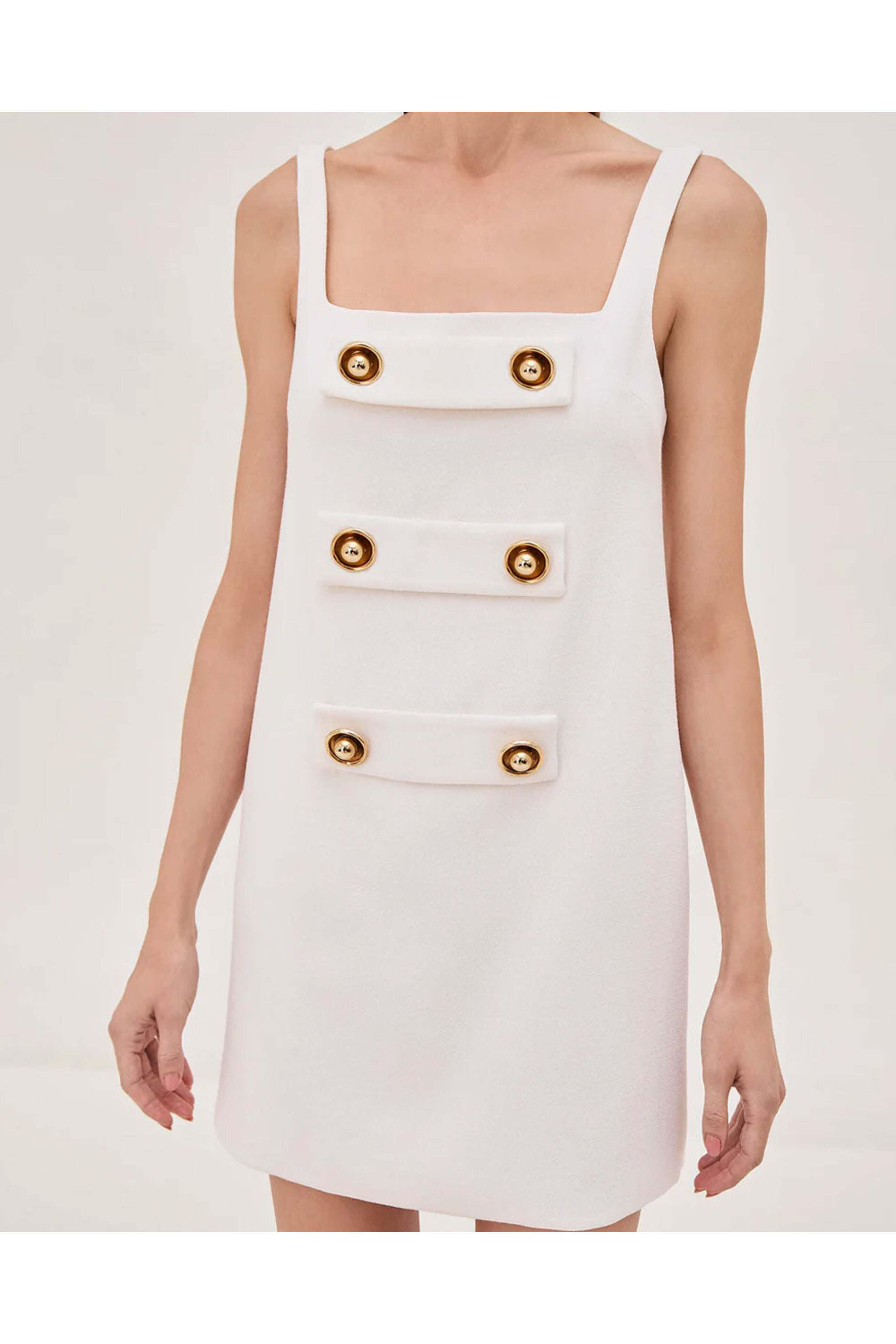 Alexis - Luya Short Dress in Pearl