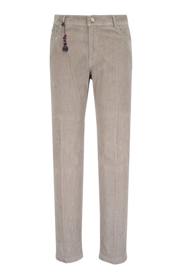 Marco Pescarolo Nerano Khaki Corduroy Five Pocket Pant - view 1