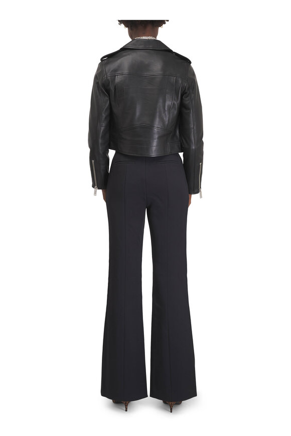 L'Agence Blakely Black Leather Biker Jacket - view 4