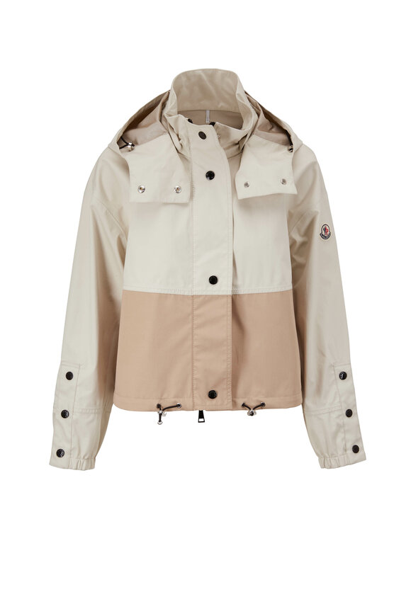 Moncler - Beige Colorblock Crop Jacket